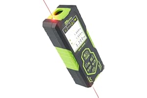 Laser Measurement Tool, Inkerma Bilateral Laser Distance Meter, Rechargeable Laser Measure with Color Backlit LCD Display, Angle Sensor, Pythagorean Mode, Area and Volume