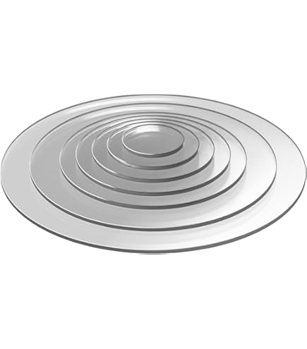 Dischi In Vetro Acrilico Trasparente - Spessore 5mm, Diametri Da 5 A 100 Cm (Scelta Multipla) - Foto 4