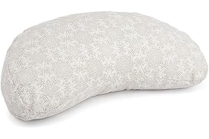 ‎BODHI Bodhi Meditationskissen Yogi Mond | Maharaja Collection | Halbmond Yogakissen mit Buchweizenfüllung | Bedruckter Bezug aus 100% Baumwolle | Kissen für Yoga & Meditation