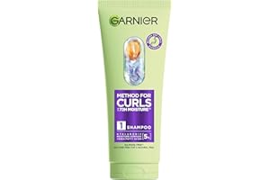 Garnier Method For Curls Moisture Shampoo, up to 7 days of moisture & curl definition. Designed, tested & approved on all curl types, including type 4 curls & coils. Silicone free, Vegan Formula,200ml