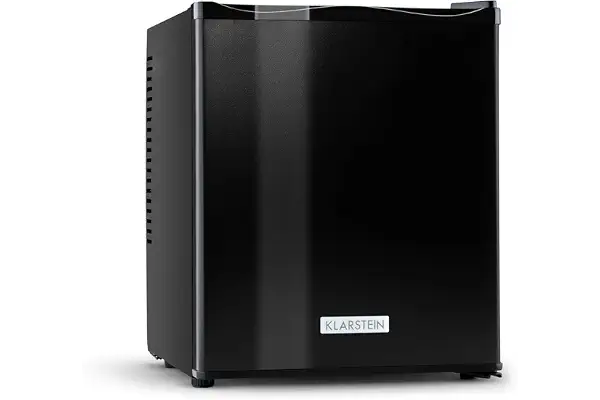 KLARSTEIN Nevera Pequeña para Habitación, Mini Nevera Comida, Bebidas, Cerveza, Cosméticos, Frigirificos Pequeños con Iluminación Interior, Neveras Pequeñas 30L Estante Regulable, Silenciosa