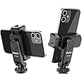 ULANZI ST-06S Universal 360 Mobile Phone Tripod Holder | Full Rotation Adjustable Cell Phone Clip Clamp Stand Holder | 2 Cold Shoe | Compatible with iPhone Pro Max, Samsung Huawei Oppo LG all Phones