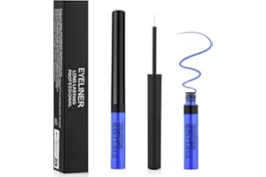 Aomig 24h-Wasserfester Eyeliner Präziser Veganer Eyeliner Flissig mit Langzeit-Halt Smudge-Proof Formel Matt Eye-liner Sanfte Kajalstifte empfindliche Augen perfekt für Täglich Maskenbildner (Blau 2g)