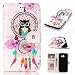 Produktbild Nancen Wallet Case Tasche Hülle für Samsung Galaxy A3(2017) (4,7 Zoll) Flip Schutzhülle Zubehör Lederhülle mit Silikon Back Cover PU Leder Handytasche im Bookstyle Stand Funktion, Magnet Schnalle , Eule Farbe Windspiele Muster Flip Funktion Kartenfächer Etui Schale ,Schütze Dein Telefon