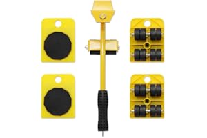 Aleker Heavy Duty Furniture Lifter with 4 Pack Moving Sliders, 360° Rotatable Furniture Moving Wheels for Heavy Items, Furniture Sliders, Furniture Movers for Sofa Couch Refrigerator Appliance(150KG)