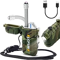 GBKDQQ Elektrische Lichtbogen Feuerzeug 2 Stück - USB Aufladbar, Mit Display