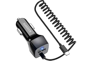ZLONXUN Ładowarka samochodowa USB C do Samsung Galaxy S22/S23/A52/A53/S20/S21/A41/S21 FE, Huawei P30 P20 P40 Lite Pro, Googel Pixel 6 6a