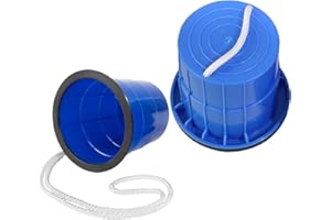 WUZDY 1 Paar Rutschfeste Stelzen Laufbecher Beweglichkeit Stelzen Eimer Stelzen Balance Entwicklung Spielzeug Rutschfeste Stelzen Für Sensorik Trainer für Spiele (Blau)