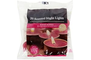 ONLINESTREET 8 Hours Burning Tealights and Scented Candles Pack, with Long Lasting Burning Wax, Having Multiple Refreshing Scents, Making it a Beautiful Gift Pack and a Decorative Accessory (Winter Berries)