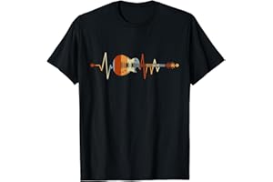 MUSIQUE GROUPE IDÉE CADEAU POUR GUITARISTE GUITARE Battement De Coeur Guitare T-Shirt