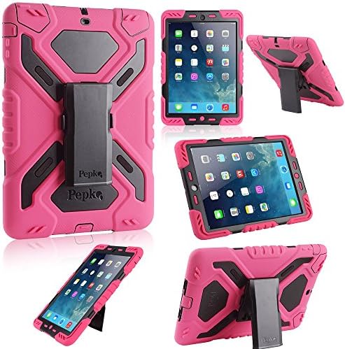 Multi Function Silicone Waterproof Shockproof Dustproof Rugged Apple iPad Air Case Cover with adjustable stand for Apple iPad Air/iPad 5 Color Pink&Black