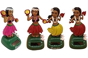 BAVOKON Hawaiana Baile Solar,Juguetes Baile Solares,Muñeco Salpicadero Decoración Coche,Muñeco Solar para Coche,Muñeca Hawaiana Bailar Solar para Alféizar Ventana,Salpicadero,Coche,Oficina