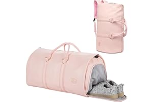 seyfocnia Convertible Travel Garment Bag,Carry on Garment Duffel Bag for Women - 3 in 1 Garment Backpack Hanging Suitcase Suit Business Travel Bag