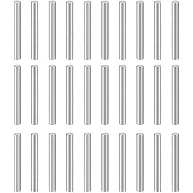 QUARKZMAN 40 Stuks Roestvrijstalen Pennen - 3x20 Mm - 316L RVS Planksteun Staven - Conisch Uiteinde - Corrosiebestendig - Voor Houtbewerking En Meubelmontage