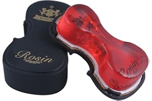 Punk Colophane naturelle transparente, adaptée pour violon, alto, violoncelle et autres instruments à cordes. Plastic Box Package(Transparent Red)