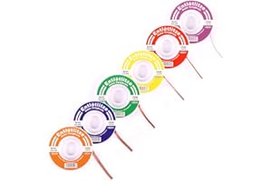 edi-tronic Litownica lutownicza zestaw 6 sztuk, 0,5 mm, 1 mm, 1,5 mm, 2 mm, 2,5 mm, 3 mm, szpula ssąca do miedzi