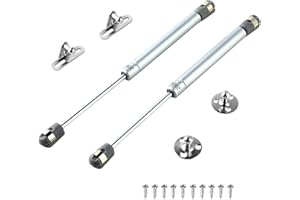 FHISKUNYU Lot de 2 Vérin à Gaz，200N Vérin à Gaz Vérins Meuble Hydraulique Ressort Amortisseurs à Gaz Bras Pneumatique pour Levage de Porte Armoire Meuble Cuisine Placard Penderie à Chambre Amortisseur