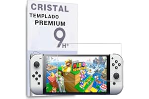 REY Protector de Pantalla para Nintendo Switch OLED, Cristal Vidrio Templado Premium