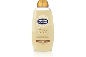 Neutro Roberts Aceite de ducha con aceite de coco, excelente para pieles delicadas, fórmula suavizante y protectora para una piel suave y saludable, limpia e hidratada, no engrasa, botella de 250 ml
