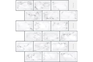 GRIPRO Peel and Stick Backsplash – Wall Tile for Kitchen Backsplash 12"x12" 3D Adhesive Backsplash Tile for Kitchen, Bathroom 3D Wall Panels
