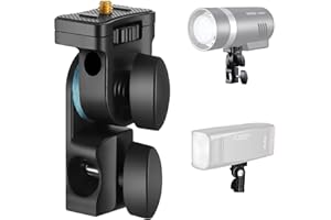 Godox AD-E2 Staffa per flash Supporto per ombrello in metallo Staffa per ombrello con vite standard da 1/4" e adattatore per ombrello per AD100 AD100Pro AD200 AD200Pro