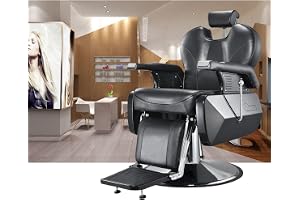 Sossiyule Frisörstol, hydraulisk frisör stol 360° frisör barber för professionell salong, 96 x 94 x 84 cm