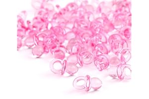 CCINEE100PCS Baby Shower Pink Plastic Dummies Confetti for Baby Shower Girl Decorations