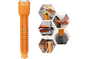 EMAGEREN Plumbing Tools Sink Wrench Multi-Purpose Pipe Spanner Sink Faucet Installer Repair Tool for Toilet Bowl Bathroom Kitchen,Plumbers and Homeowners(Yellow)