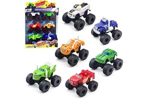 URACON 6Piezas Monster Truck Coches de Juguete,Coche de Juguete Monster Truck Racing Toy De Juguete Carreras de Niños para Fiestas Auto de Juguete Decoración Mayores de 3 años