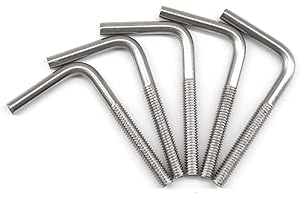 SEERAPHEE Pernos de fundación en forma de L M5 x 60 mm, acero inoxidable 304, tornillo de anclaje en ángulo recto, tornillo cuadrado largo