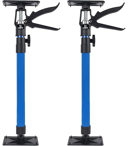 4 Supports De Plafond Ollewiellan - Télescopiques 115-290 Cm, Capacité 50kg - Pour Cloisons, Meubles, Décoration