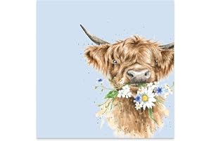 Wrendale Designs av Hannah Dale Daisy Coo' Highland Cow lunchservett