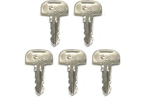 BAAQII 5 Stück 601 Schlüssel Ersatz Zündschlüssel 601 Ersatzschlüssel für Sany Minibagger Broderson Kran Bluebird Schulbus schwere Ausrüstung