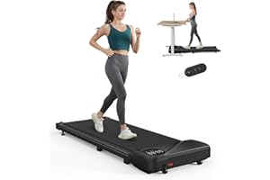 THERUN Walking Pad Treadmill, Under Desk Treadmill for Home Office, Portable Walking Treadmill with Remote and LED Display, Walking Jogging Machine with 2.5HP Powerful motor & 265 LBS Weight Capacity