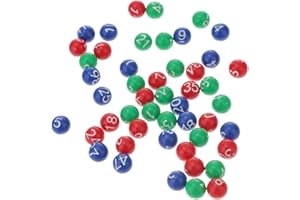 TOYANDONA 49 Pièces Boule De Machine De Loterie Boules De Bingo Numérotées Remplacement Bingo Loto Balles De Tennis De Table Numérotées Gélules Pog Enfant Ne Se Décolore Pas Plastique Jouet