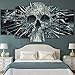 Produktbild Modern Home Wand Dekor Kunst HD Print Malerei 5 Stück Scary Skull Maske Skelett König auf Leinwand Kunstwerk modulare Abstrakte Bild, 40 x 60 40 x 80 40 x 100 cm, Rahmen