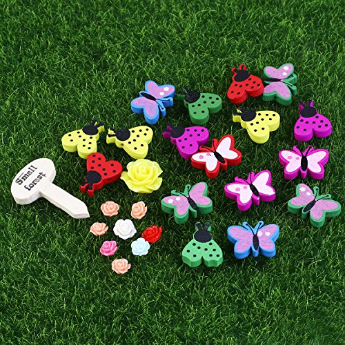 BESTOMZ 58pcs Miniaturgarten Fairy Ornament für DIY-Puppenhaus Kit Dekor - 4