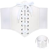 Corsetto Donna, Corsetto Cintura, Cintura Corsetto, Corsetto Donna Pirata, Pelle, Regolabile, per Donne, Ragazze, Halloween, 