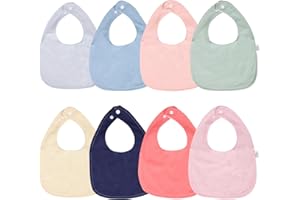 Fogbush Baby Bibs, 8Pcs Cute Bandana dribble Bibs Soft Cotton Baby Teething Bib for Infants Kids Newborn Feeding Teething Drooling