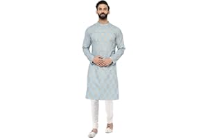 KISAH Herren Blau Indische Ethnische Kleidung Kurta für Hochzeit & Festivals