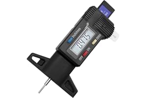Nartel® Tyre Tread Depth Gauge - 0-25.4mm/1Inch Portable Tread Depth Checker Tyre Depth Measure with LCD Display for Cars, Vans, Trucks