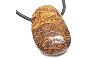 ULRIKE SCHMITT EDELSTEINKREATIONEN Schlangenjaspis Trommelstein Ketten Anhänger gebohrt