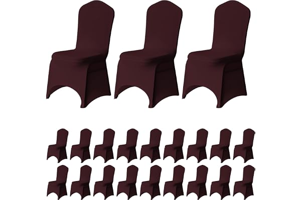 Trimming Shop stolskydd bröllop spandex välvt framstolsskydd stretchtyg avtagbar tvättbar skyddande universellt överdrag för