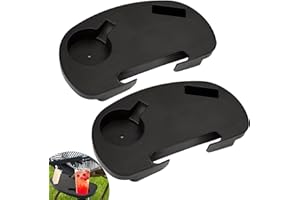 Ledeak 2 Stücke Ovale Zero Gravity Stuhl-Becherhalter, Zero Gravity Stuhl-Tablett mit Handyschlitz und Snacktablett, Tragbares Stuhlablage für Camping Stuhl Klappstuhl Liegestuhl Sonnenliege Garten