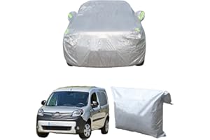TTLDA Bâche Voiture, pour Renault Kangoo Express Maxi Compact Van Housse Véhicule Exterieu Doublure Coton Respirant Etanche Anti Grele Anti Pluie,Kangoo Maxi