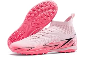 Xinghuanhua Men's Football Shoes AG Artificial Turf Sports Shoes Black, White, Purple