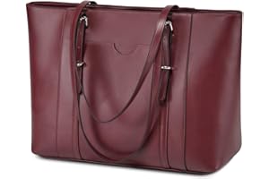 VASCHY Borsa Donna, Tote Bag Borse Donna Lavoro Borsa Tracolla Donna Elegante Borse a Mano Donna per PC 15.6 Pollici Borsa a Spalla Tracolla Borsa Shopping Grande Capacità Ufficio Scuola Borgogna