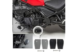 Lorababer Pedane larghe per moto larghe Pedali Pedane poggiapiedi Pedane in alluminio Pedane Estensione per REBEL CMX500 CMX300 CMX 500 300 2017-2022 2018 2019 2020 2021 (Nero)