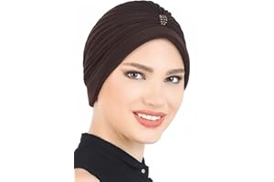 DERESINA HEADWEAR Deresina Turban avec des détails de Perles Perte de Cheveux, Cancer, Chimio