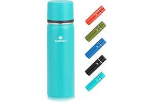 SANTECO Borraccia Termica, Termos Caffè in Acciaio Inox Doppia Mantiene le bevande fredde per 24 ore e calde per 12 ore, Bottiglia thermos a prova di perdite, senza BPA(Verde Giungla, 500ML)